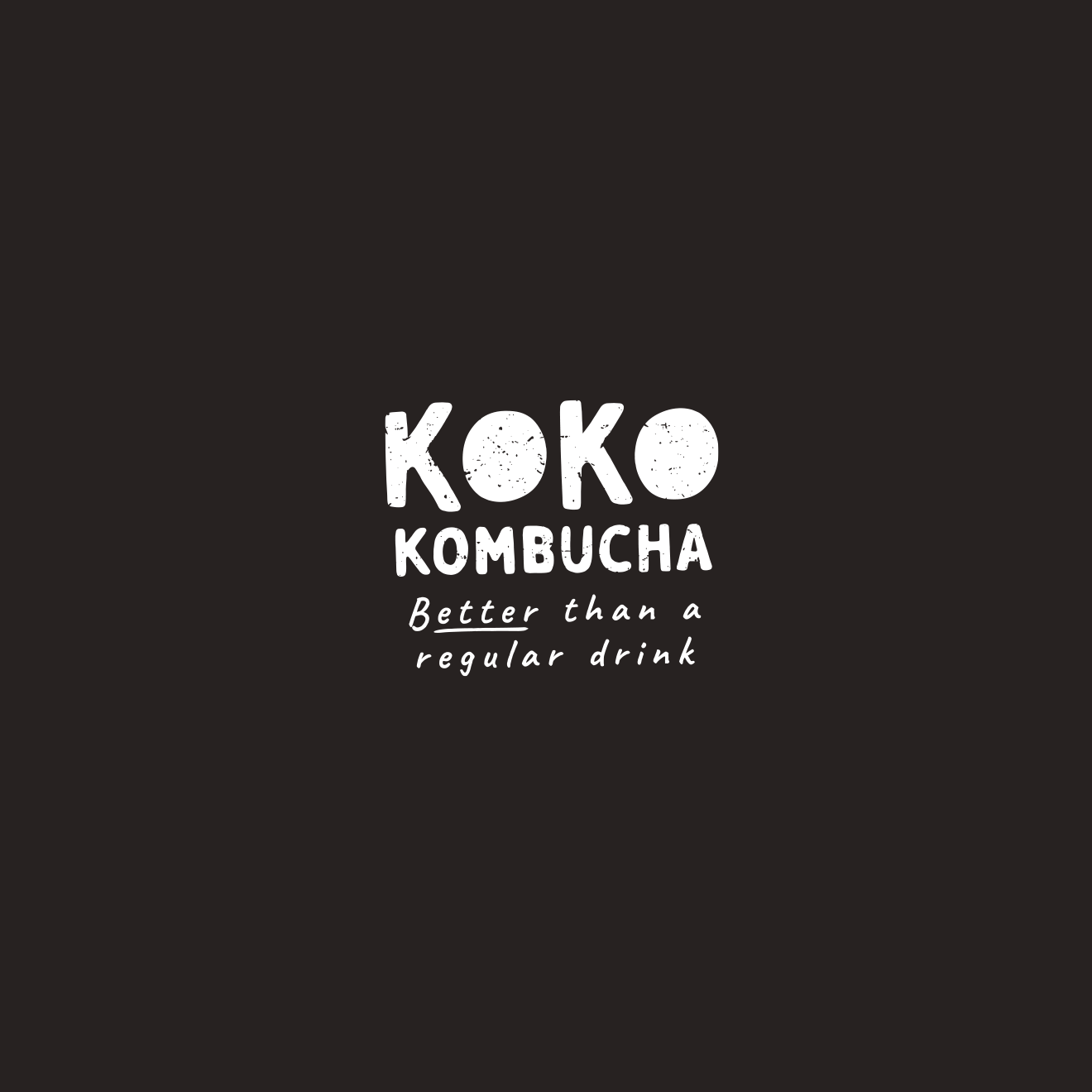 KOKO Kombucha - Logo na Ciemnym Tle